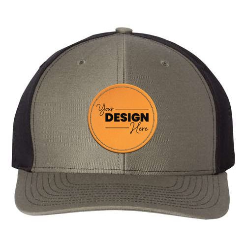 Personalized Leather Patch Flatbill Kids Hat Denim Black / Big Kid (Approx. 4 Years - 10 Years)