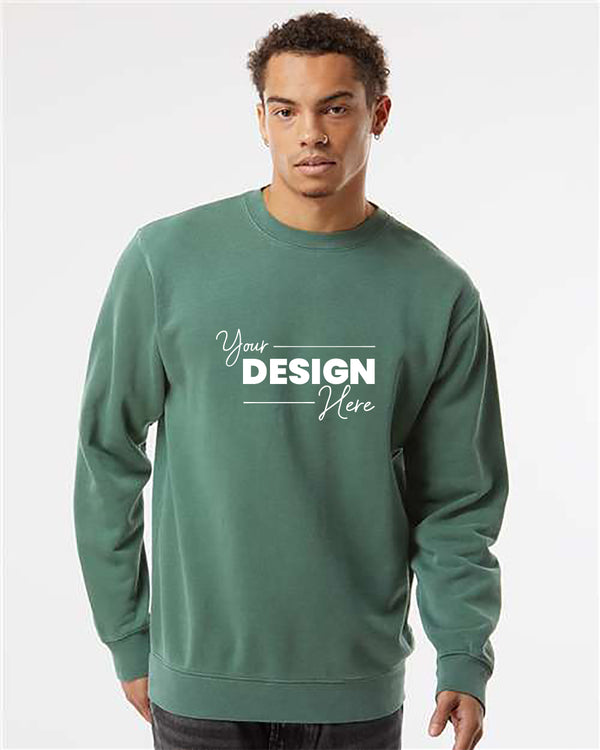 Design Custom Printed Independent Trading Co. Midweight Pigment-Dyed  Crewneck Sweatshirt - Kodiak Wholesale