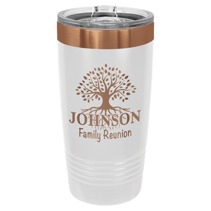 NEW - ION Plated Tumblers - Custom Engraved Drinkware - Special Engraving Color "Ghost Black & Rose Gold" - Free Slider Lid Upgrade!