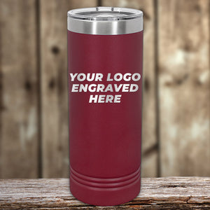 A Custom Skinny Tumbler 22 oz with your Logo or Design Engraved - Special Bulk Wholesale Volume Pricing by Kodiak Coolers.