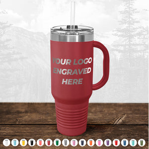 A Kodiak Coolers Custom Travel Tumblers 40 oz with your Logo or Design Engraved - Special Bulk Wholesale Volume Pricing with laser engraving of your logo.