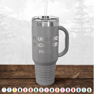 A Kodiak Coolers custom logo laser-engraved pink tumbler with vacuum-sealed insulation technology.