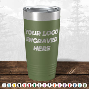 A Kodiak Coolers custom yellow tumbler with your logo engraved on it.