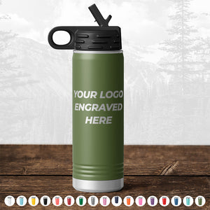 Customize your promotional materials with our Kodiak Coolers custom water bottles featuring an engraved logo.