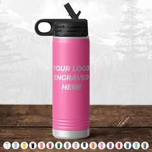 A Kodiak Coolers custom water bottle with your engraved logo.