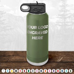 The Kodiak Coolers Custom Drinkware Engraved with your Logo or Design, featuring a black lid and the text "Your Logo Engraved Here," is available in various colors. This personalized drinkware is perfect for promotional gifts or as custom logo mugs. Don't miss out on our HUGE LABOR DAY SALE - ENDS TODAY!