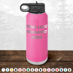 Check out our pink insulated water bottle from Kodiak Coolers, featuring "Your Logo Engraved Here" text, ideal for promotional gifts. Explore multiple color options for similar bottles displayed at the bottom. Don't miss our HUGE LABOR DAY SALE - ENDS TODAY!