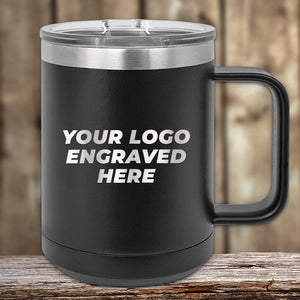 Engraved Custom Logo Drinkware - Single Side Engraving Included in Price - Bulk Tiered Pricing