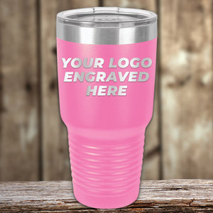 Engraved Custom Logo Drinkware - Single Side Engraving Included in Price - Bulk Tiered Pricing