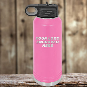 Personalized Water Bottle with Straw Lid on Hot Pink Gloss for Gym Engraved  Custom Women Name 32 oz Modern Insulated Stainless Steel